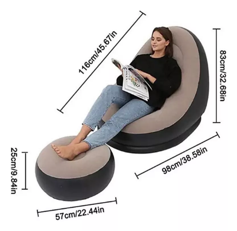 Sillon Sofa Inflable Con Reposapies